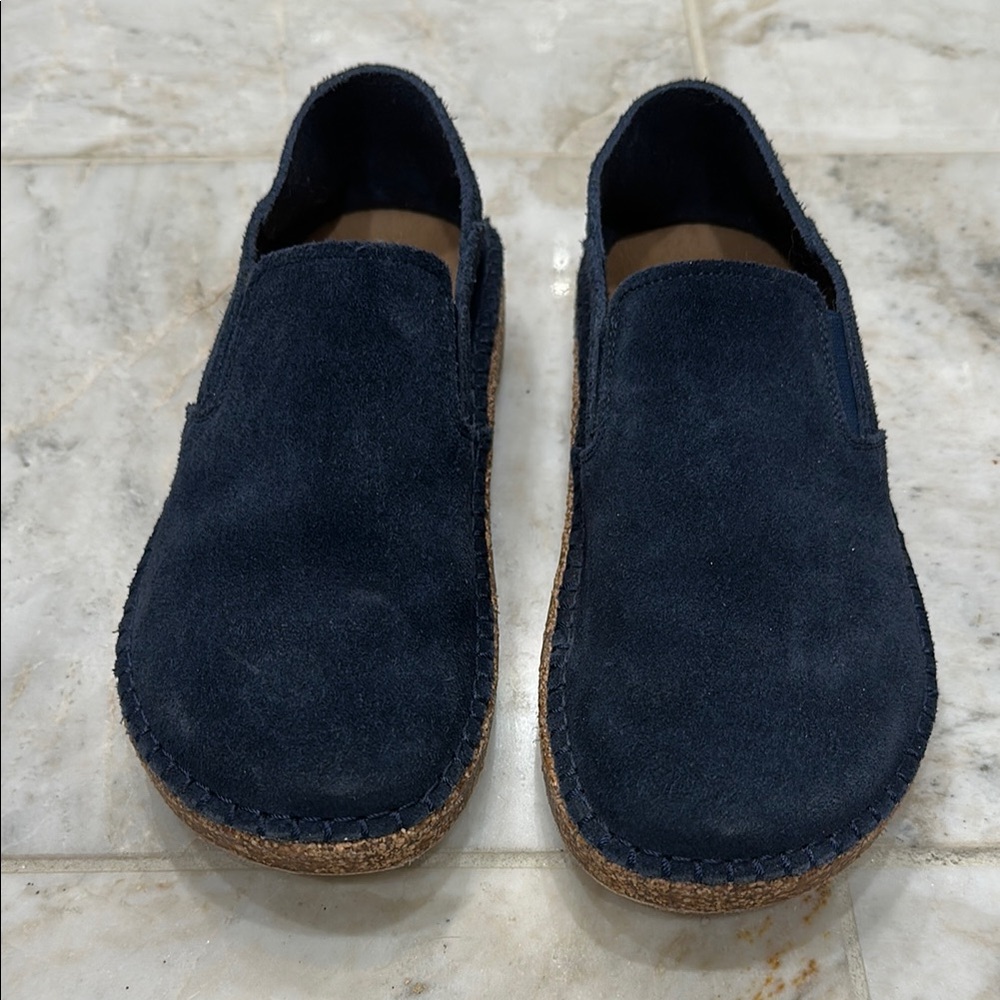 Birkenstock Blue and Tan Espadrilles Comfortable Shoes 6 N